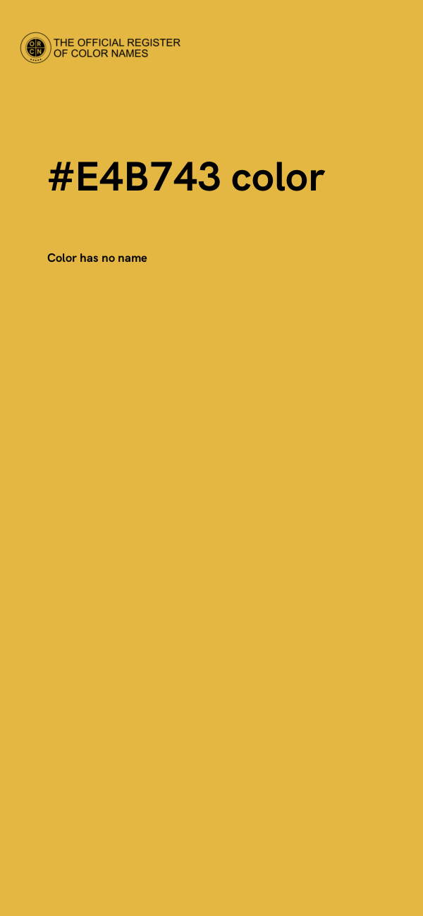 #E4B743 color image