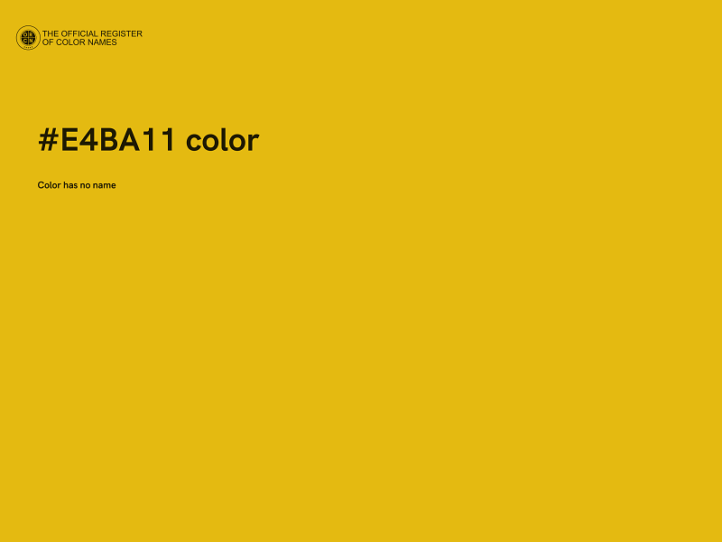 #E4BA11 color image