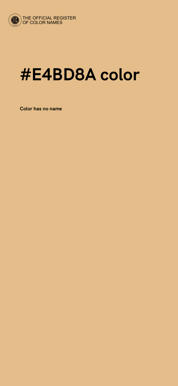 #E4BD8A color image