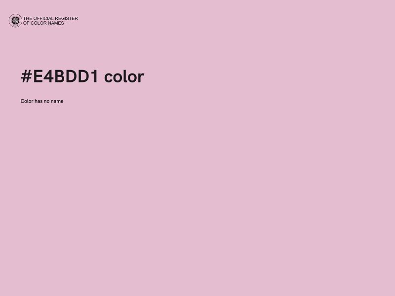 #E4BDD1 color image