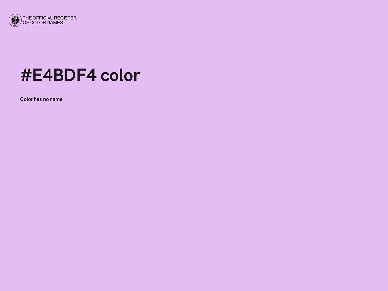 #E4BDF4 color image