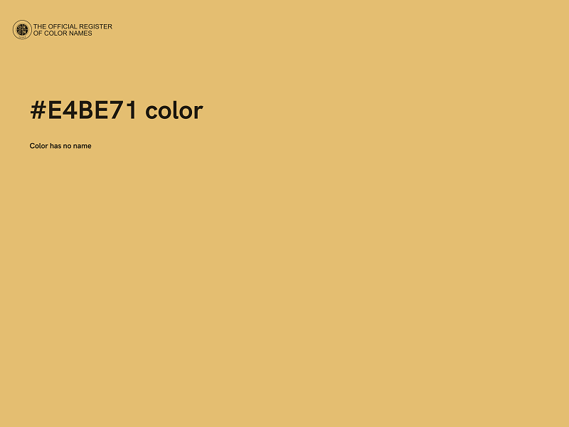 #E4BE71 color image