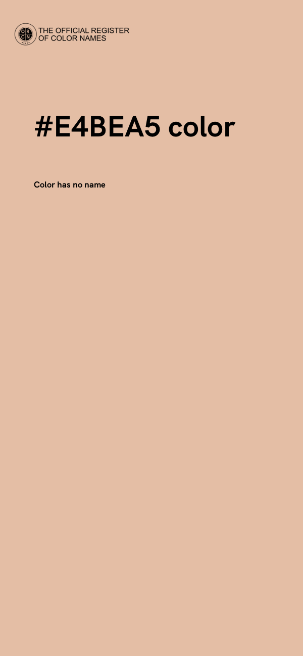 #E4BEA5 color image