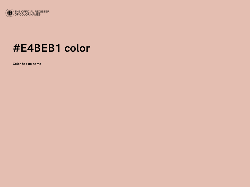 #E4BEB1 color image