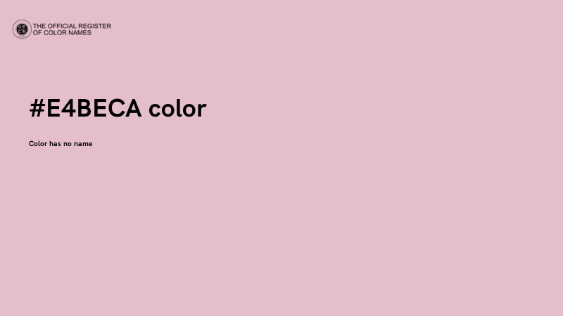 #E4BECA color image