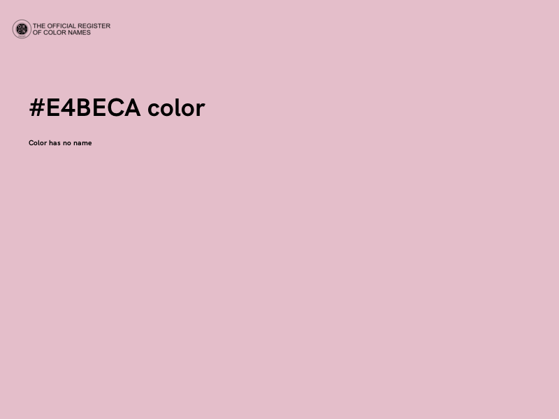 #E4BECA color image