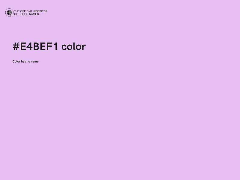 #E4BEF1 color image