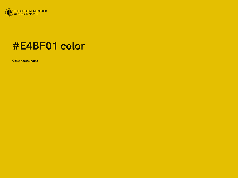#E4BF01 color image