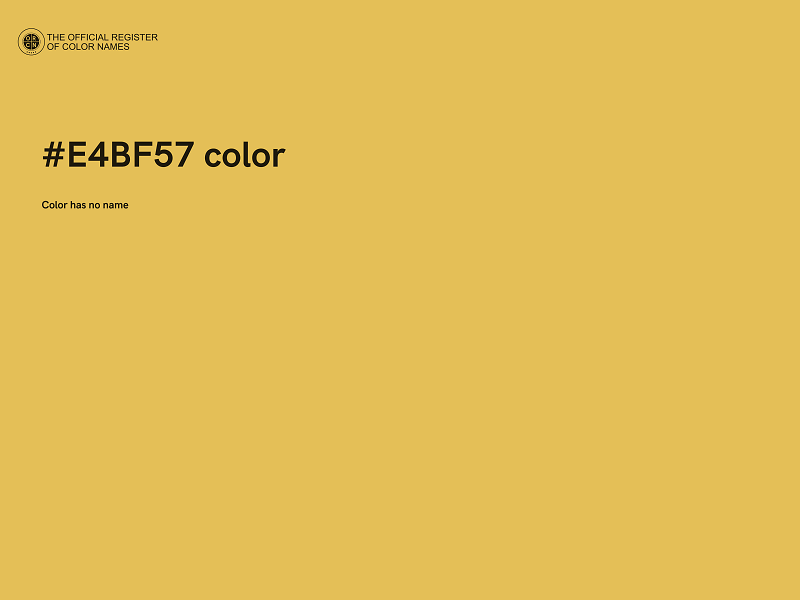 #E4BF57 color image