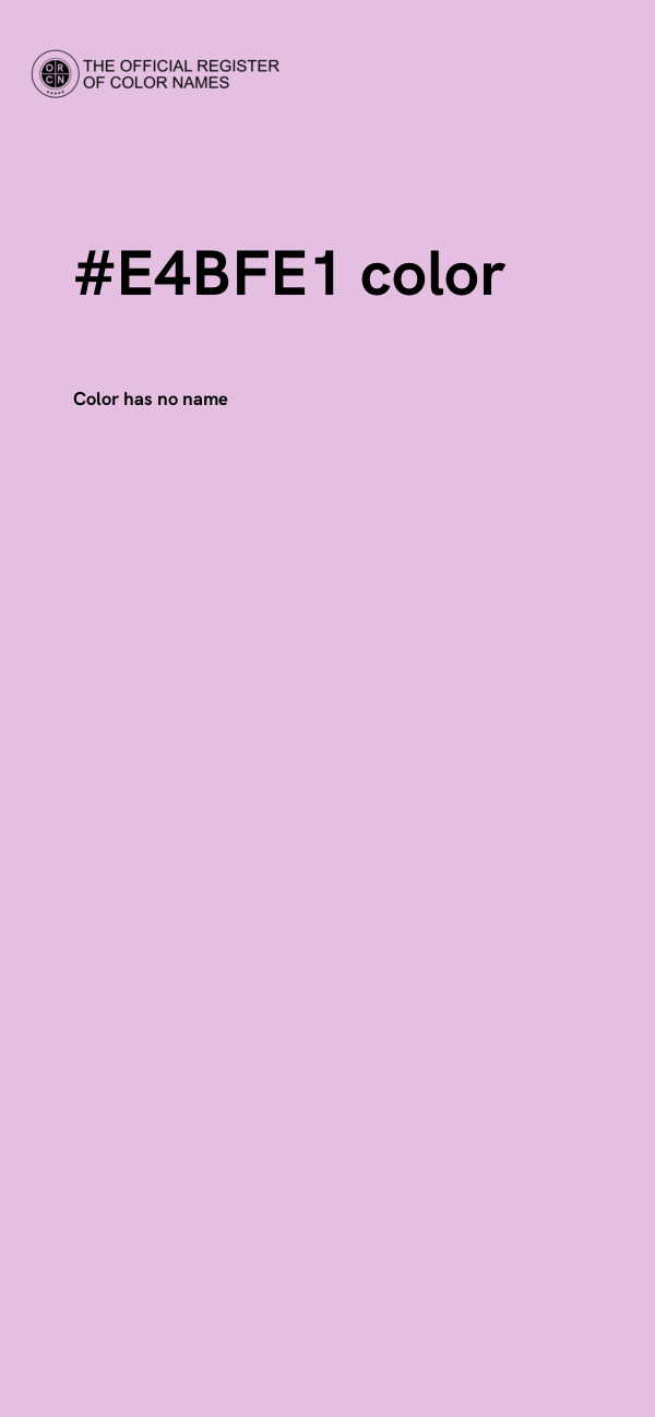 #E4BFE1 color image