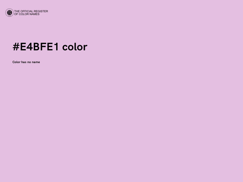 #E4BFE1 color image