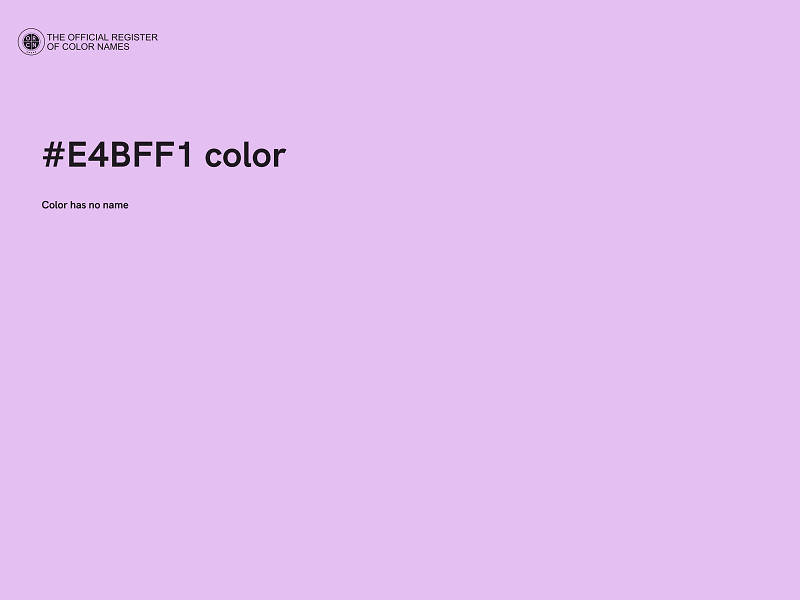 #E4BFF1 color image