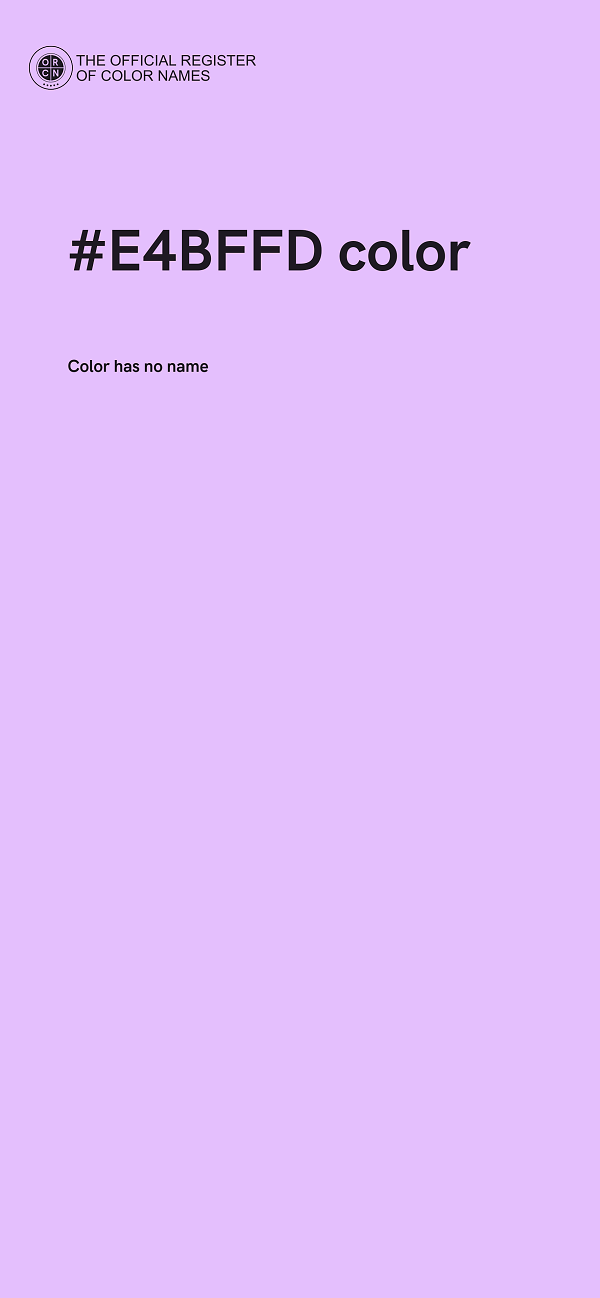 #E4BFFD color image