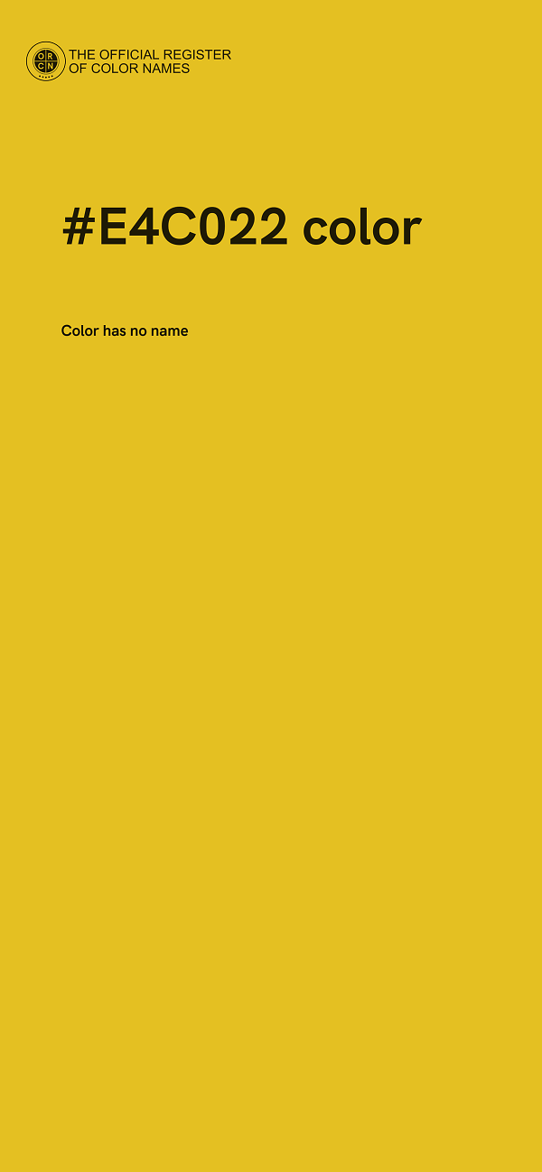 #E4C022 color image