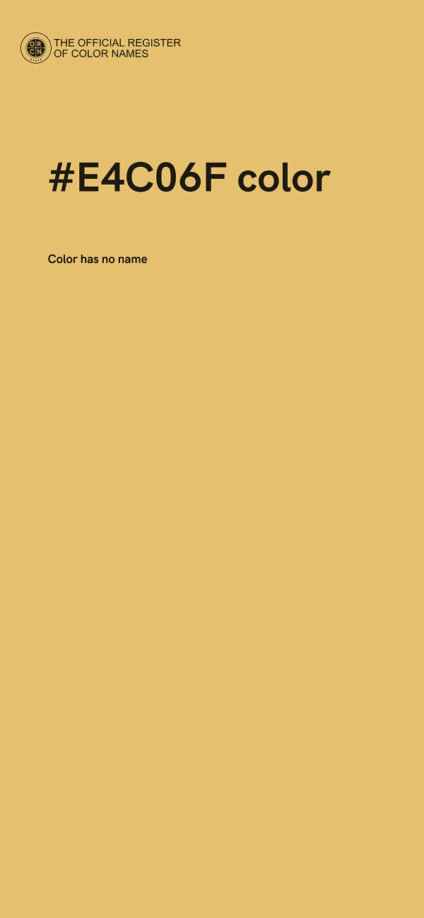 #E4C06F color image