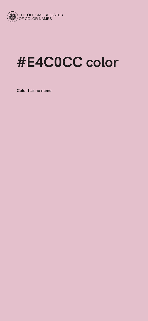 #E4C0CC color image