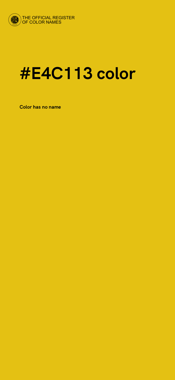 #E4C113 color image