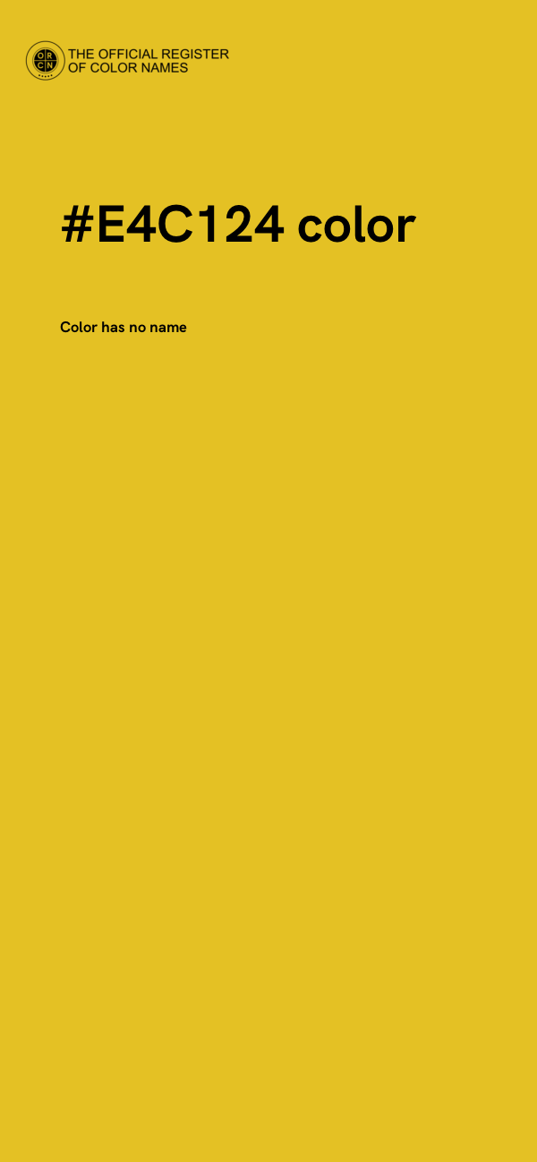 #E4C124 color image
