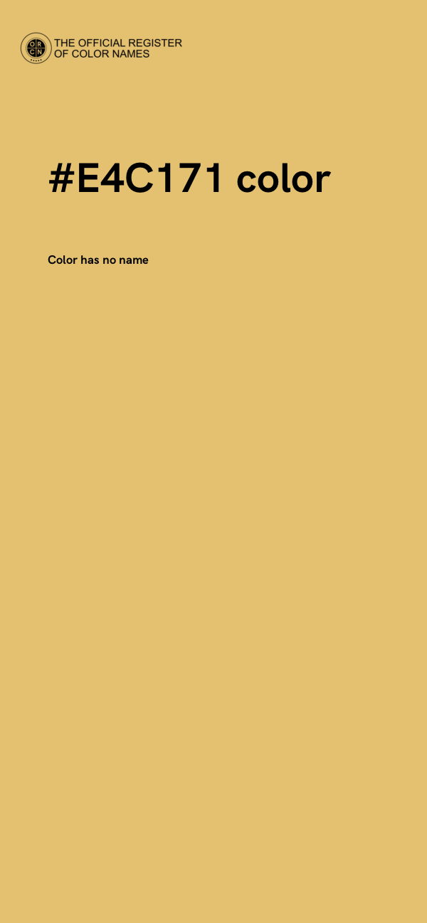 #E4C171 color image