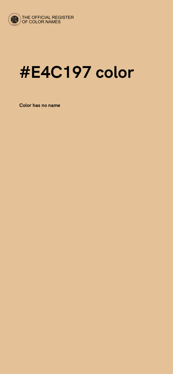 #E4C197 color image