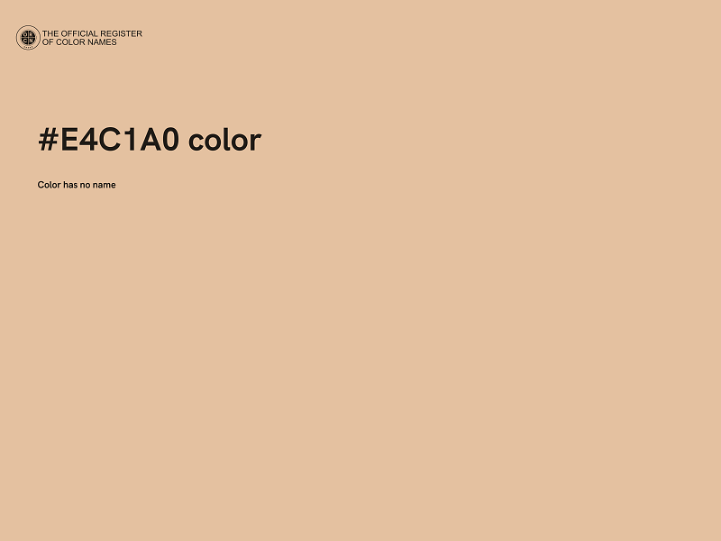 #E4C1A0 color image