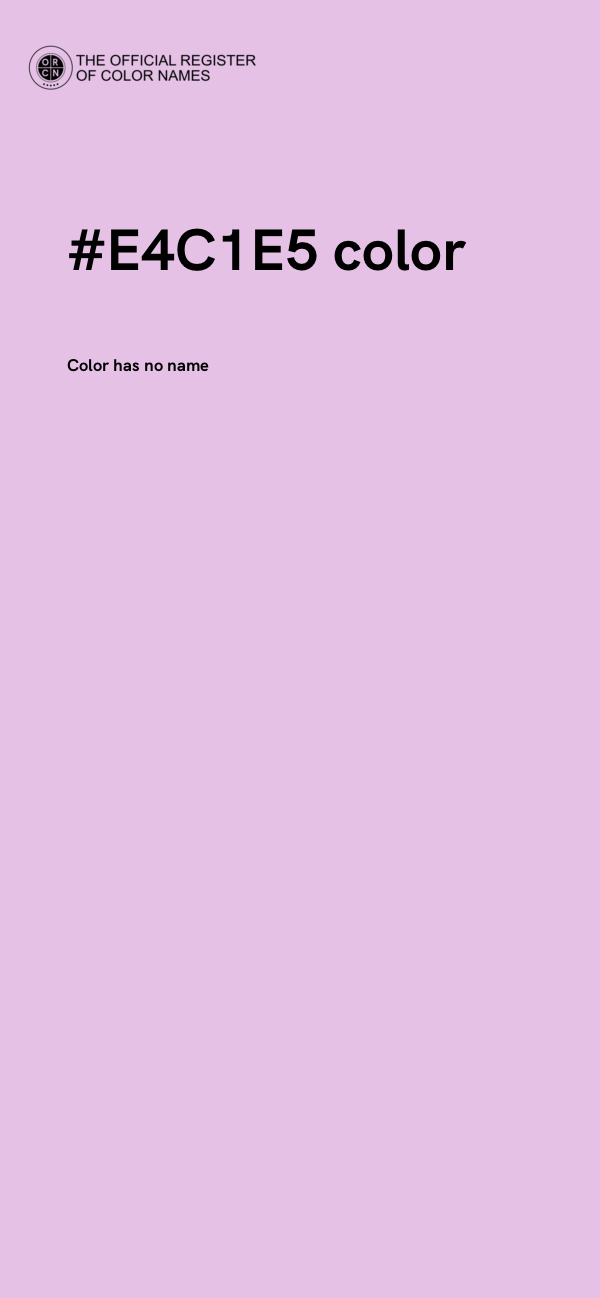 #E4C1E5 color image