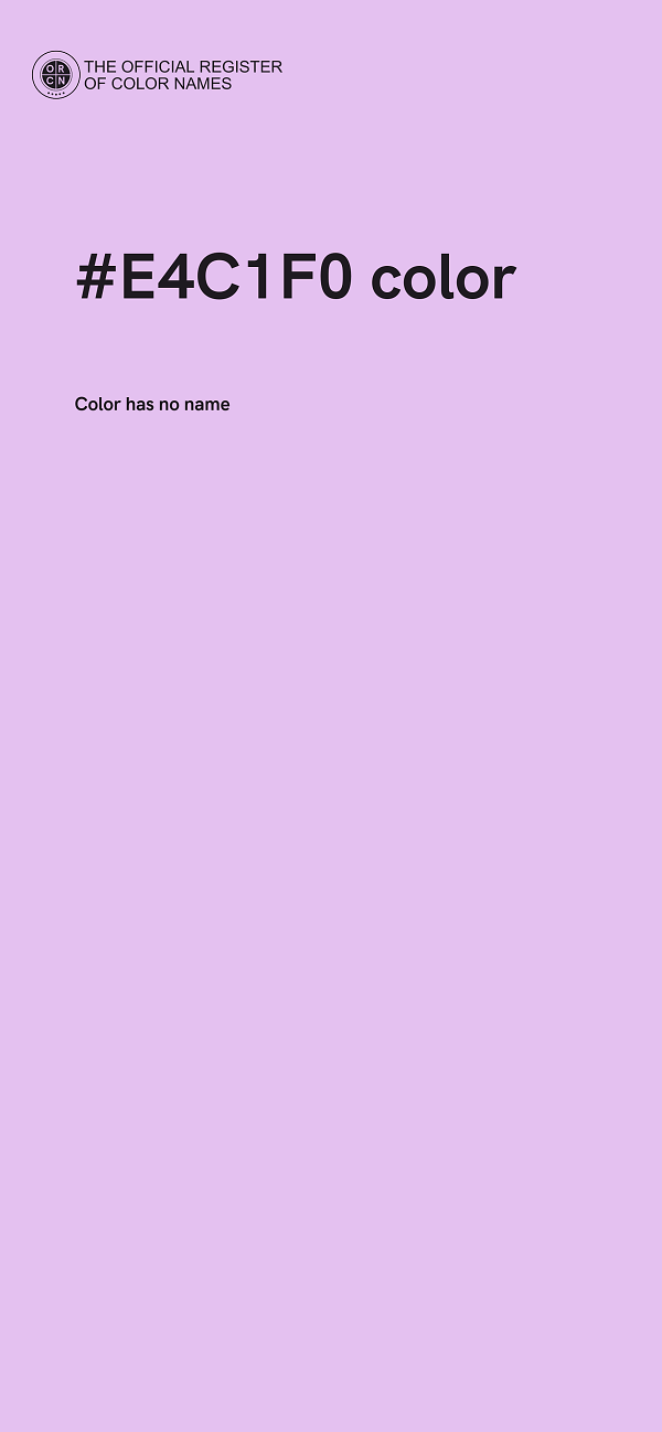 #E4C1F0 color image