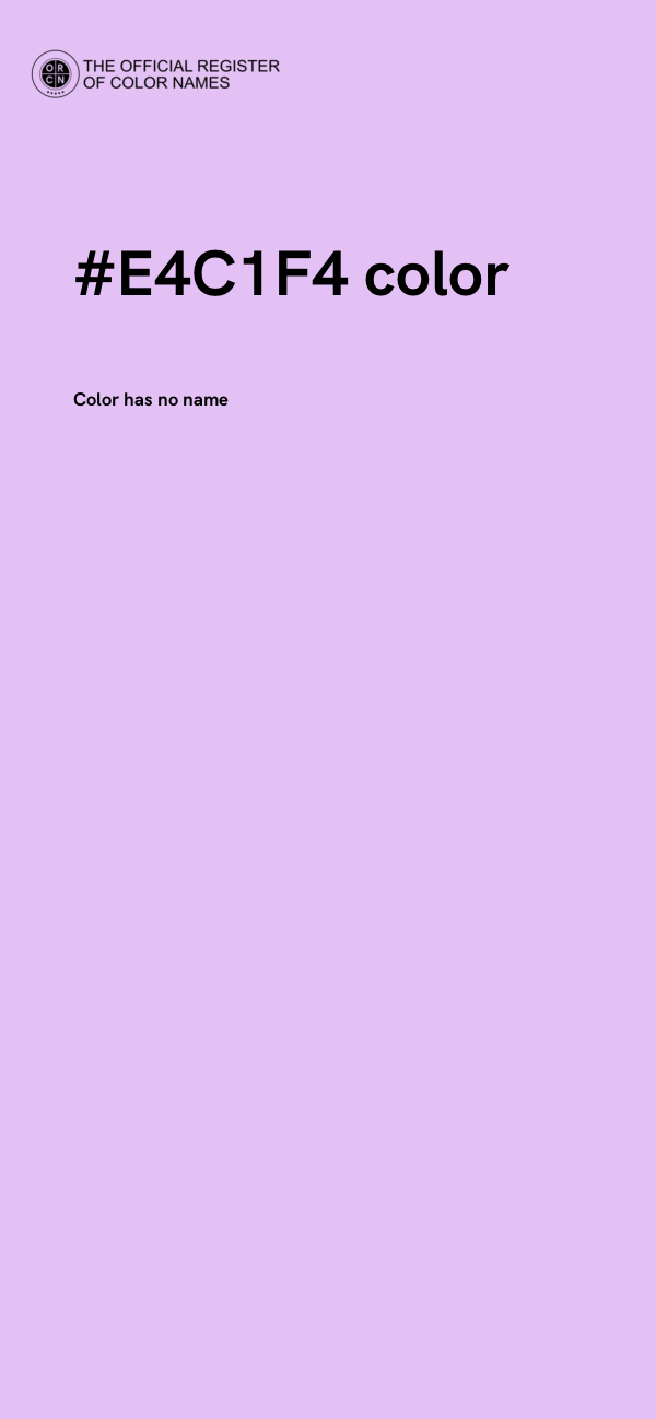 #E4C1F4 color image