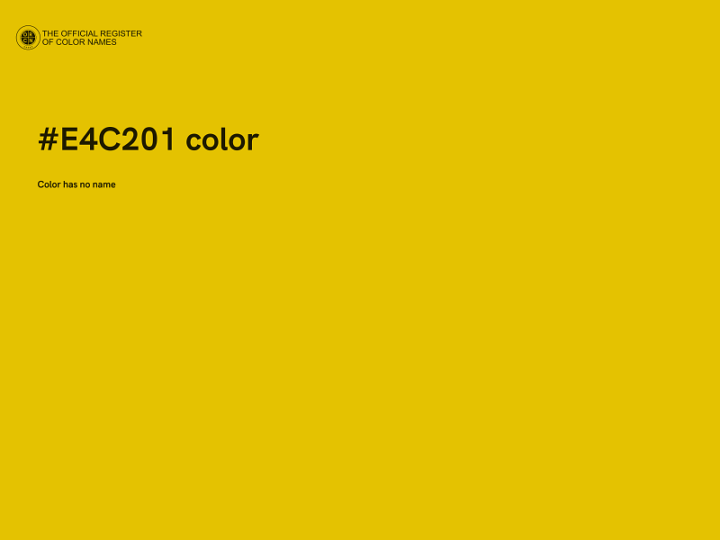 #E4C201 color image