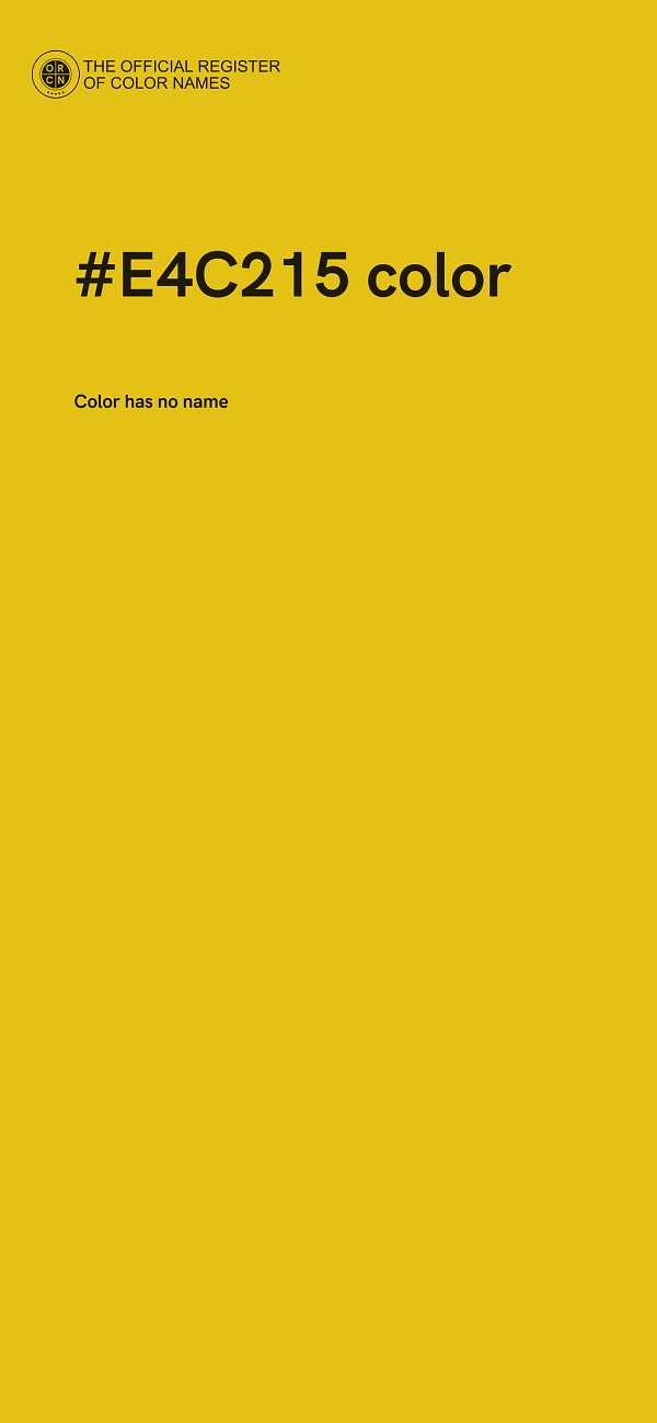 #E4C215 color image