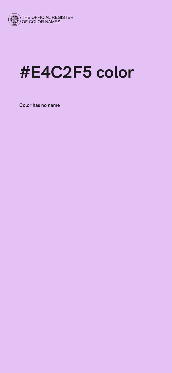 #E4C2F5 color image