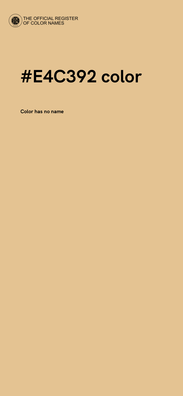 #E4C392 color image