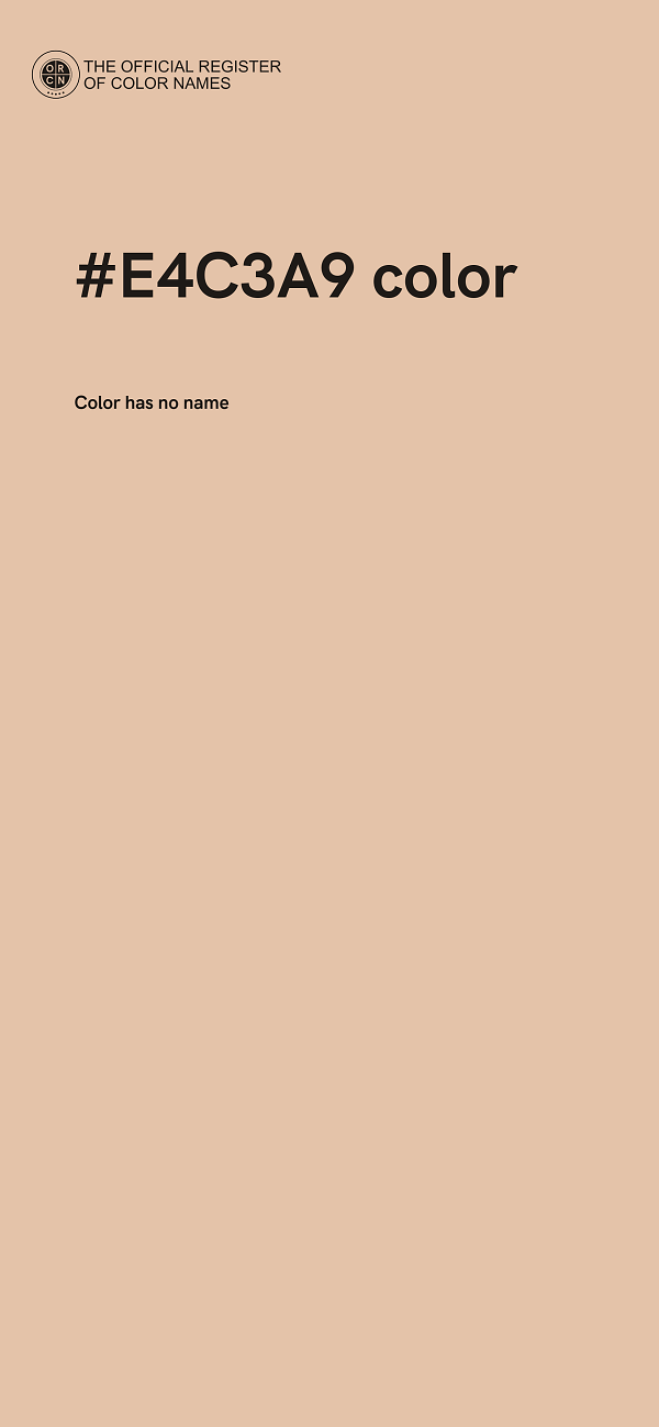 #E4C3A9 color image