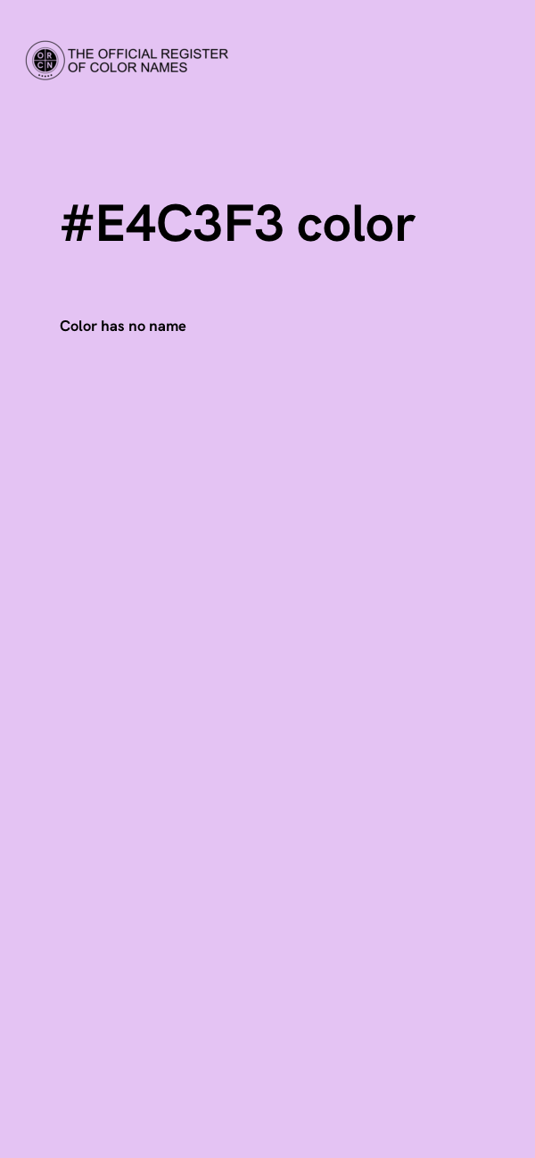 #E4C3F3 color image