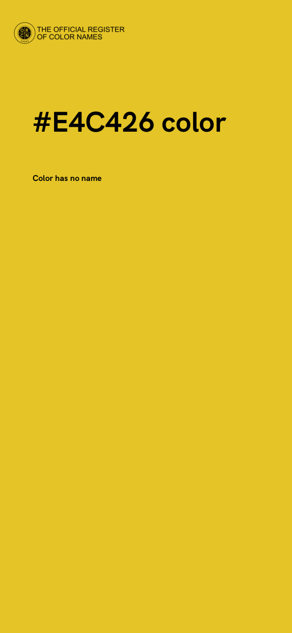 #E4C426 color image