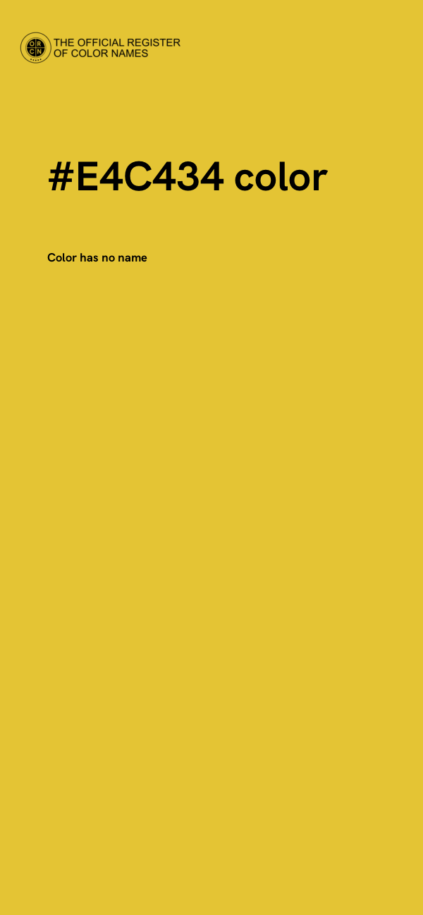 #E4C434 color image
