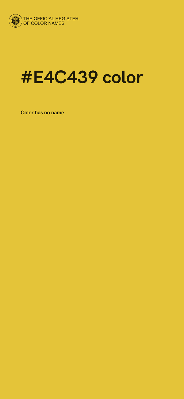 #E4C439 color image