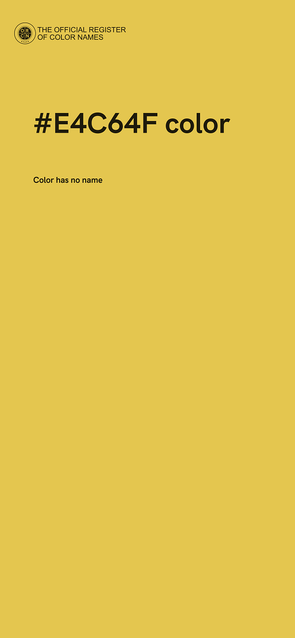 #E4C64F color image