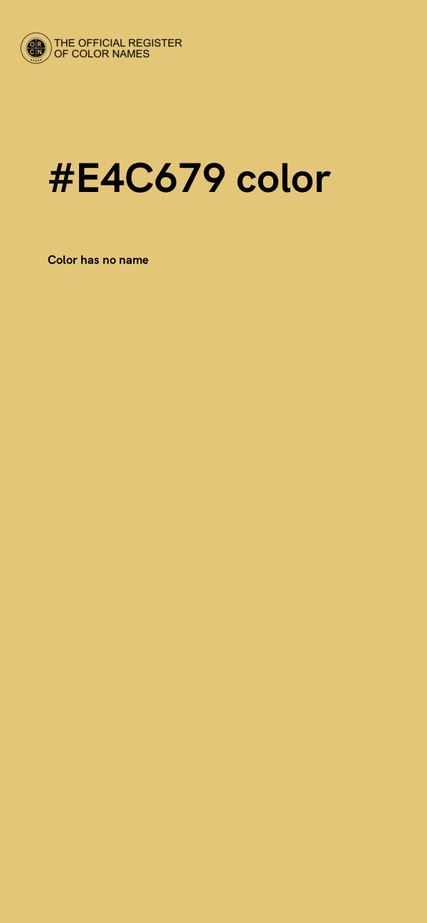 #E4C679 color image