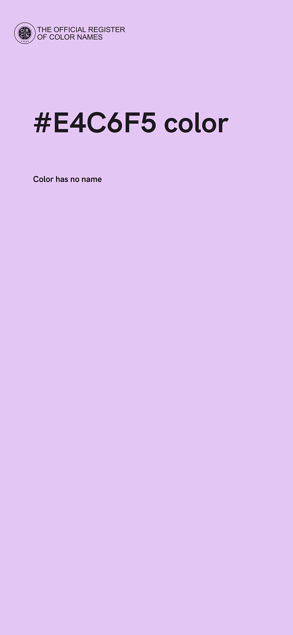 #E4C6F5 color image