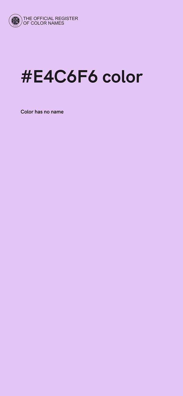#E4C6F6 color image