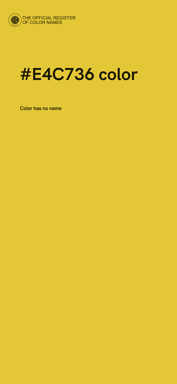 #E4C736 color image