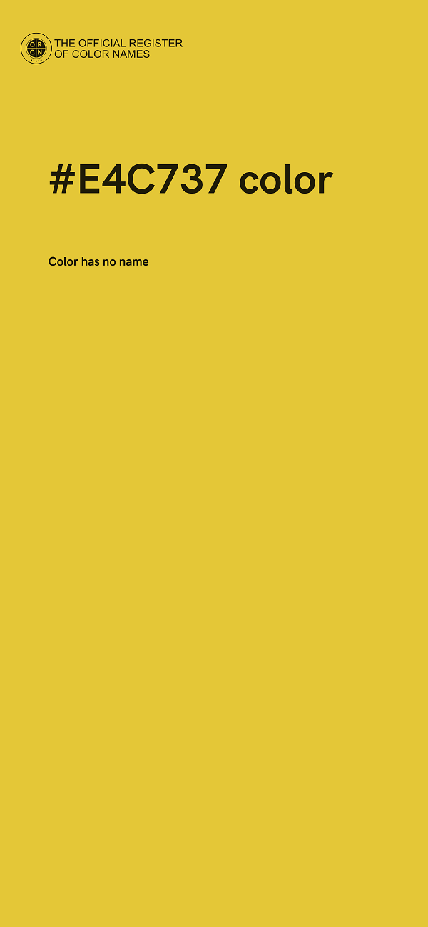 #E4C737 color image
