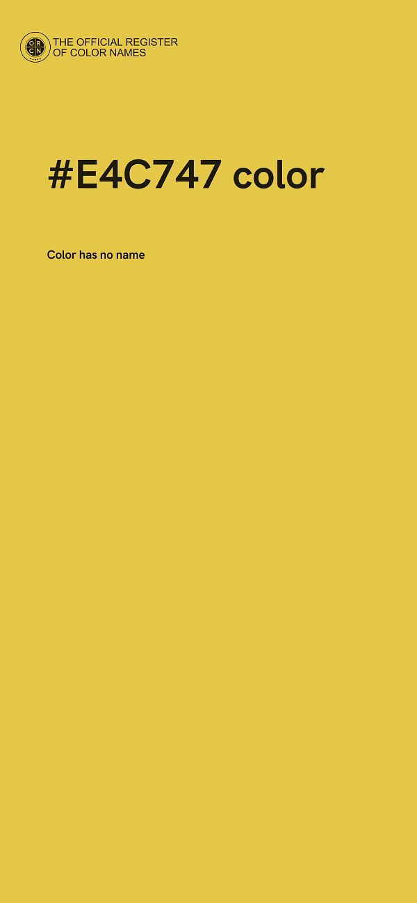 #E4C747 color image