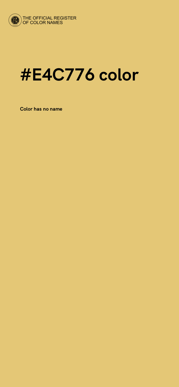 #E4C776 color image