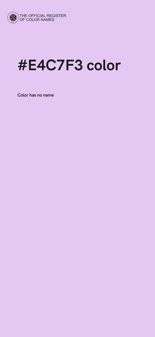#E4C7F3 color image