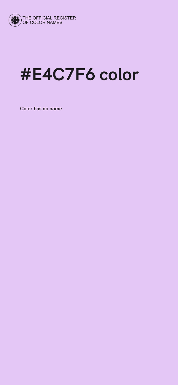 #E4C7F6 color image