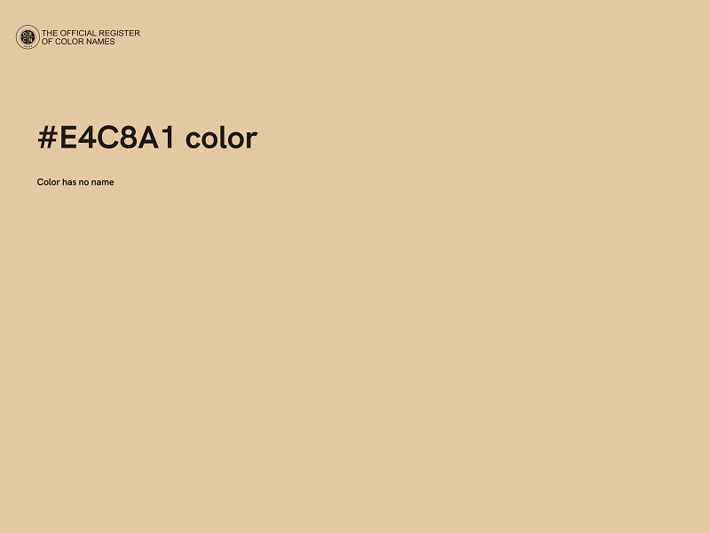 #E4C8A1 color image