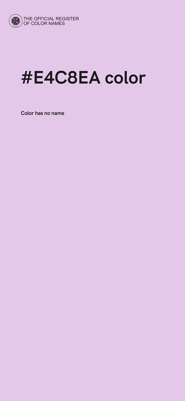 #E4C8EA color image