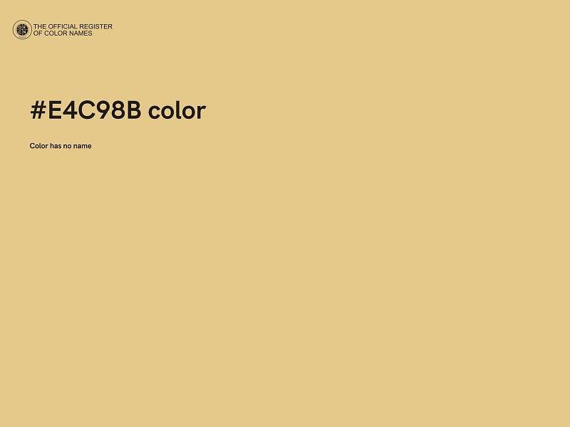 #E4C98B color image